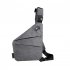 Wander Bag Sling Backpack Multi Layer Storage Plus Anti Theft Zipper Bag Multipurpose Crossbody Shoulder Bag Travel Hiking Daypack Chest Bag gray right shoulder