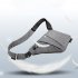 Wander Bag Sling Backpack Multi Layer Storage Plus Anti Theft Zipper Bag Multipurpose Crossbody Shoulder Bag Travel Hiking Daypack Chest Bag gray right shoulder