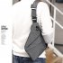 Wander Bag Sling Backpack Multi Layer Storage Plus Anti Theft Zipper Bag Multipurpose Crossbody Shoulder Bag Travel Hiking Daypack Chest Bag gray right shoulder