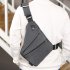 Wander Bag Sling Backpack Multi Layer Storage Plus Anti Theft Zipper Bag Multipurpose Crossbody Shoulder Bag Travel Hiking Daypack Chest Bag gray right shoulder