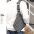 Wander Bag Sling Backpack Multi Layer Storage Plus Anti Theft Zipper Bag Multipurpose Crossbody Shoulder Bag Travel Hiking Daypack Chest Bag gray right shoulder