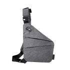 Wander Bag Sling Backpack Multi Layer Storage Plus Anti Theft Zipper Bag Multipurpose Crossbody Shoulder Bag Travel Hiking Daypack Chest Bag gray left shoulder