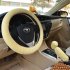 Warm Fur Automotive Steering Wheel Cover Universal Steering wheel Plush Car Steering Wheel Covers Pink Steering wheel cover   hand brake cover   gear cover