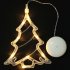 Warm White Christmas Tree Light  8 LED Spots Sucker Lamp Window Ornament  Indoor Decoration  Battery Operated