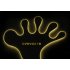 Warm white colored LED strip light   This 5M long waterproof LED light strip is extremely flexible and can be used as decorative lighting for trees or   