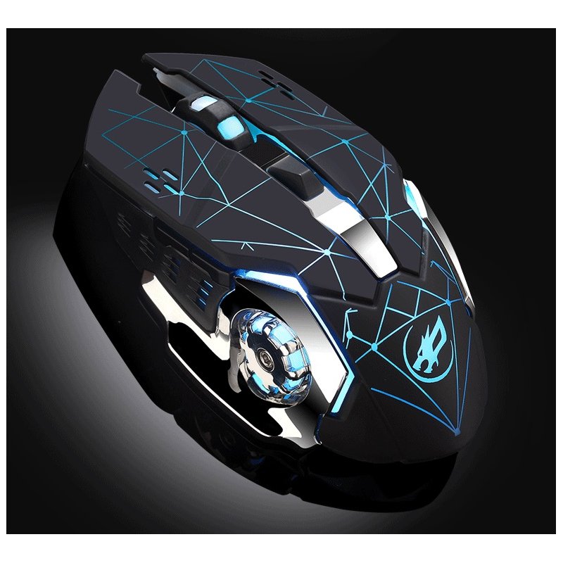 Warwolf Q8 Wireless Rechargeable Mouse Black