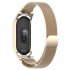 Watch Band Screwless Wristband Bracelet Replacement Straps Adjustable Length Compatible For Xiaomi Mi Band 7 7nfc Retro Gold   Blue