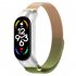 Watch Band Screwless Wristband Bracelet Replacement Straps Adjustable Length Compatible For Xiaomi Mi Band 7 7nfc Retro Gold   Blue