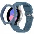 Watch Band With Scale Shell Compatible For Samsung Galaxy Watch5   Watch5 Pro   Watch4   Watch4 Classic 40mm   44mm Advanced Blue 44MM