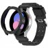 Watch Band With Scale Shell Compatible For Samsung Galaxy Watch5   Watch5 Pro   Watch4   Watch4 Classic 40mm   44mm black 44MM