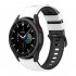 Watch Band Wristband Compatible For Samsung Galaxy Watch5 Watch4 Classic Dual color Sports Silicone Strap white and black