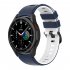 Watch Band Wristband Compatible For Samsung Galaxy Watch5 Watch4 Classic Dual color Sports Silicone Strap white and black
