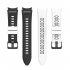 Watch Band Wristband Compatible For Samsung Galaxy Watch5 Watch4 Classic Dual color Sports Silicone Strap white and black
