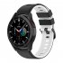 Watch Band Wristband Compatible For Samsung Galaxy Watch5 Watch4 Classic Dual color Sports Silicone Strap white and black