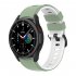 Watch Band Wristband Compatible For Samsung Galaxy Watch5 Watch4 Classic Dual color Sports Silicone Strap white and black