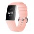 Watch Bands Compatible with Fitbit Charge 3  Fitbit Charge 4 Waterproof Replacement Watch Strap Wristband Pink L 