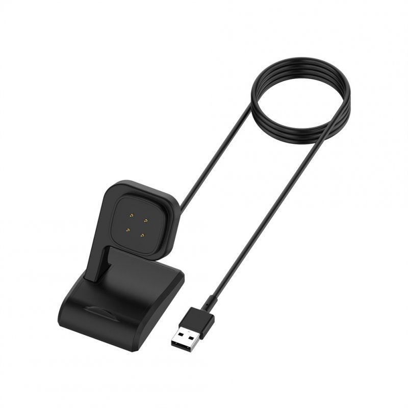 Watch Charger Magnetic Fast Charging Stand Dock Station Compatible For Fitbit Versa4/versa3/sense/sense2 black