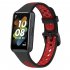 Watch Strap Compatible For Huawei Band 7 Replacement Two color Bracelet Wristband Breathable Contrast Color Watchband black grey