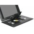 Watch movies  play games or read e books on the portable DVD player with a 14 inch screen with a 270 degree swivel