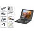 Watch movies  play games or read e books on the portable DVD player with a 14 inch screen with a 270 degree swivel