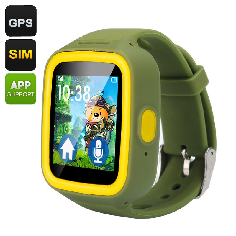 GPS Tracker Kids Watch Phone (Green)