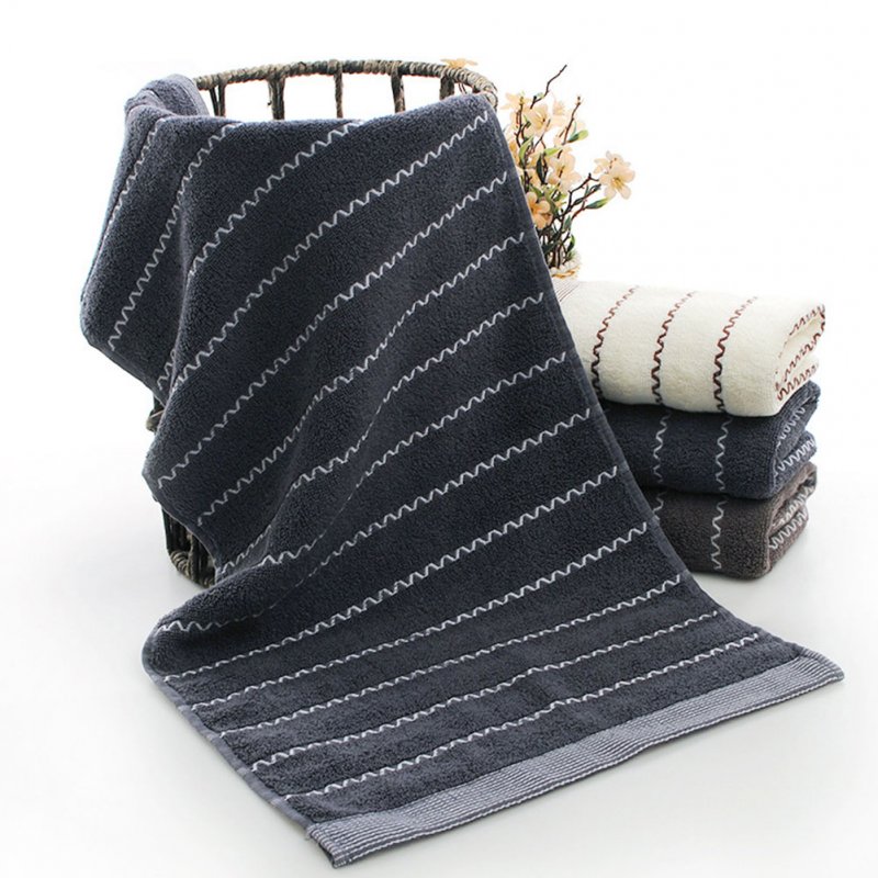 Water Absorption Cotton Face Towel for Home Skinfriendly Towel Dark gray_33 * 75cm