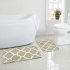 Water Absorption Flocking Surface Geometric Printing Mat for Living Room Bathroom