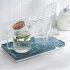 Water  Drainer Double Layer Dish Rack Multifunctional Tray For Kitchen blue
