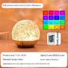 Water Ripple Projector LED Night Lights 3 Colors Remote Crystal Table Lamp USB Powered