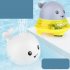 Water Spray Bath Toy Whale Shape Led Light Music Water Spray Ball Baby Bath Water Induction Toy Water jet whale  gray    universal base