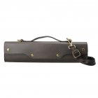 Water resistant Flute Case Synthetic Leather Gig Bag Box for Western Concert Flute with Adjustable Shoulder Strap Brown