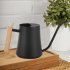 Watering Can With Long Spout 35oz Stainless Steel Leak proof Rust proof Indoor Watering Can With Wooden Handle For Indoor Plants Flowers Watering black