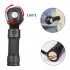 Waterproof 360 Degree Rotatable T6 LED Torch Flashlight with Magnet COB Work Light White light   red light