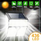 Waterproof Adjustable 436 Led Solar  Light For Outdoor Garden Path Courtyard 436led single