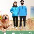 Waterproof Anti static Not Sticking Hair Shirt Pet Grooming Bath Half sleeves Apron with Pocket for Dog Cat Cleaning Hair Triming M blue