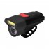 Waterproof COB USB Rechargeable LED Cycling MTB Bike Bicycle Head Light Tortch Lamp black   black head 112g