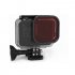 Waterproof Case Filter for GoPro Hero8 Camera Diving Screen Protective Film with Strap  red