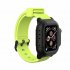 Waterproof Case for Apple Watch Band 4 iWatch Bands Silicone Strap 44mm 40mm Bracelet Smart Watch Accessories  yellow green 40MM