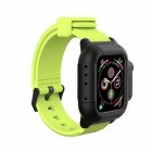 Waterproof Case for Apple Watch Band 4 iWatch Bands Silicone Strap 44mm 40mm Bracelet Smart Watch Accessories  yellow green 40MM