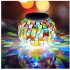 Waterproof Crystal Glass Solar Powered Mosaic Glass Color Changing Table Lamp LED Lights