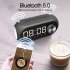Waterproof Drop proof S8 Wireless  Bluetooth compatible  Speaker Alarm Clock Good Sound Quality Long Battery Life Perfect Desktop Companion black