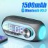 Waterproof Drop proof S8 Wireless  Bluetooth compatible  Speaker Alarm Clock Good Sound Quality Long Battery Life Perfect Desktop Companion blue