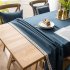 Waterproof Embroidery Table  Cloth Decorative Fabric Table Cover For Outdoor Indoor Navy 140 180cm