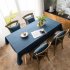 Waterproof Embroidery Table  Cloth Decorative Fabric Table Cover For Outdoor Indoor Navy 140 160cm