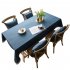 Waterproof Embroidery Table  Cloth Decorative Fabric Table Cover For Outdoor Indoor Navy 140 160cm