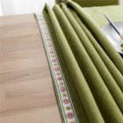 Waterproof Embroidery Table  Cloth Decorative Fabric Table Cover For Outdoor Indoor Green 140 160cm