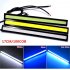 Waterproof LED Ultra Bright Daytime Running light DC 12V 17cm Car Driving lamp 17CM black shell blue light