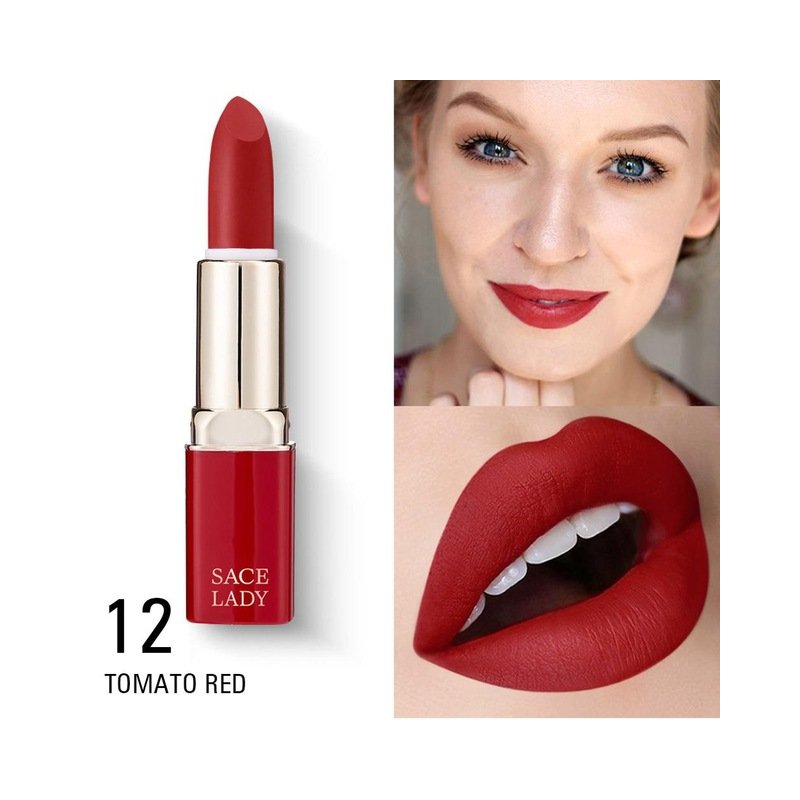Waterproof Matte Lipstick Do Not Fade Moisturizing Nourishing Women Makeup Tools  12 colors