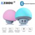 Waterproof Mini Wireless Bluetooth compatible  Speaker Portable Mushroom shaped Speaker Rechargeable Hands Free Music Player blue