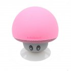 Waterproof Mini Wireless Bluetooth compatible  Speaker Portable Mushroom shaped Speaker Rechargeable Hands Free Music Player pink